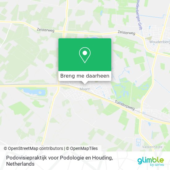 Podovisiepraktijk voor Podologie en Houding kaart