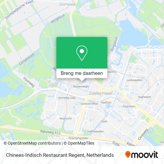 Chinees-Indisch Restaurant Regent kaart