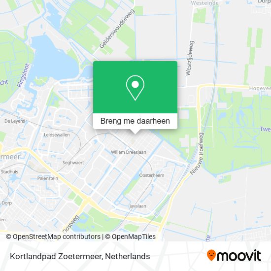 Kortlandpad Zoetermeer kaart