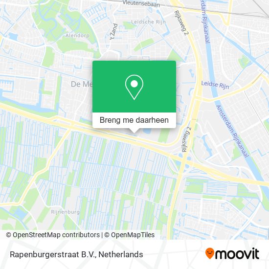 Rapenburgerstraat B.V. kaart