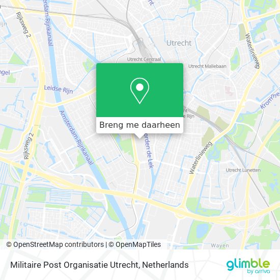 Militaire Post Organisatie Utrecht kaart