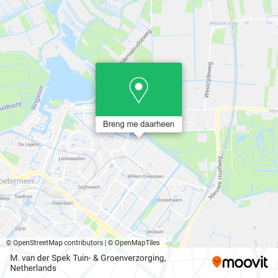 M. van der Spek Tuin- & Groenverzorging kaart