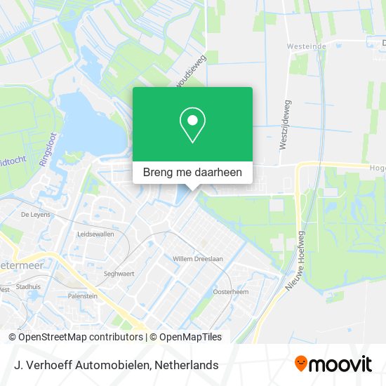 J. Verhoeff Automobielen kaart