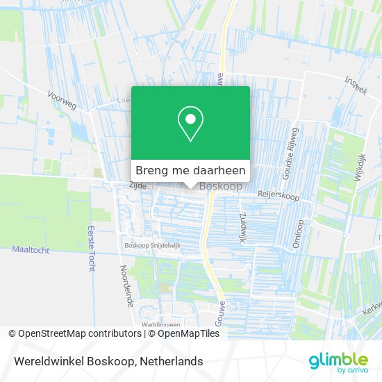 Wereldwinkel Boskoop kaart