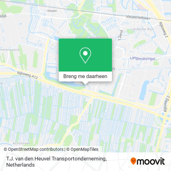 T.J. van den Heuvel Transportonderneming kaart