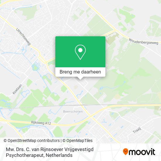 Mw. Drs. C. van Rijnsoever Vrijgevestigd Psychotherapeut kaart