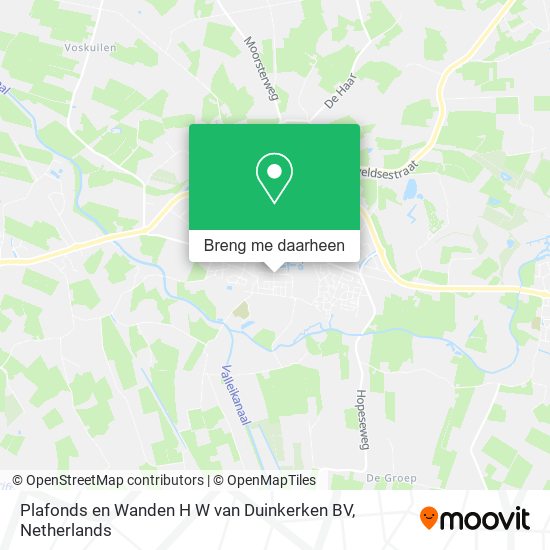 Plafonds en Wanden H W van Duinkerken BV kaart