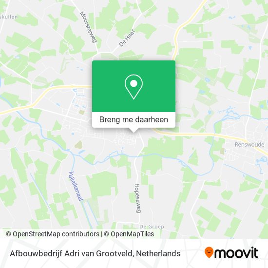 Afbouwbedrijf Adri van Grootveld kaart