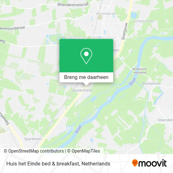 Huis het Einde bed & breakfast kaart