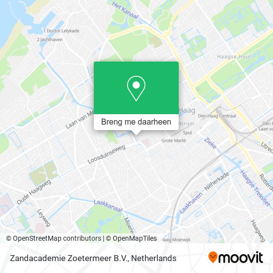 Zandacademie Zoetermeer B.V. kaart