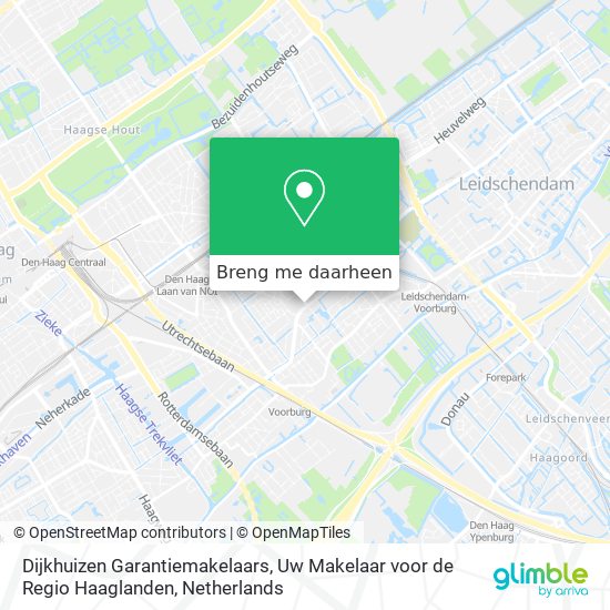 Dijkhuizen Garantiemakelaars, Uw Makelaar voor de Regio Haaglanden kaart