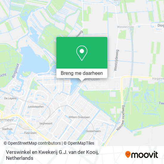 Verswinkel en Kwekerij G.J. van der Kooij kaart