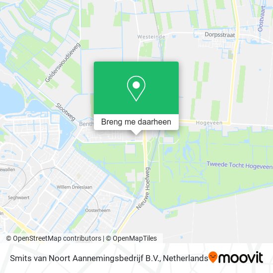 Smits van Noort Aannemingsbedrijf B.V. kaart