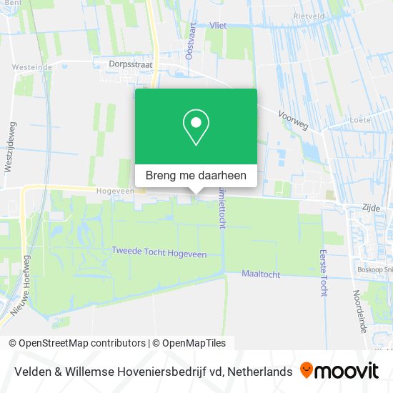 Velden & Willemse Hoveniersbedrijf vd kaart