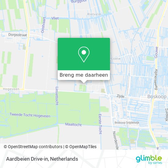 Aardbeien Drive-in kaart