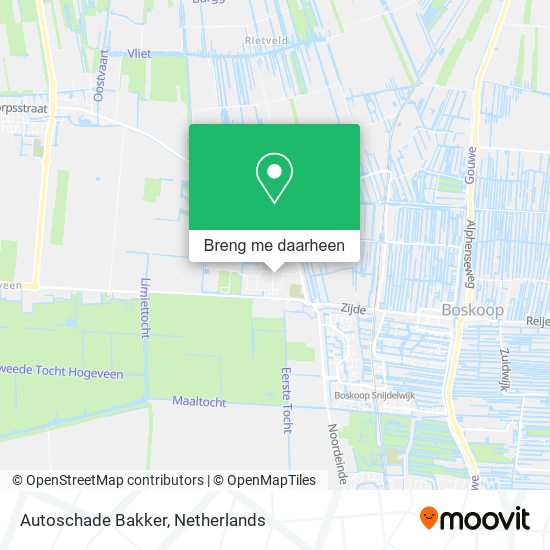 Autoschade Bakker kaart