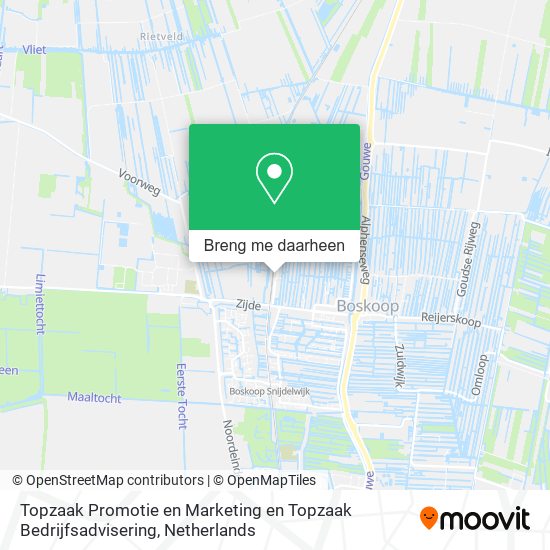 Topzaak Promotie en Marketing en Topzaak Bedrijfsadvisering kaart