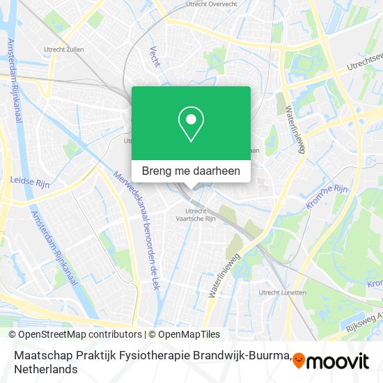 Maatschap Praktijk Fysiotherapie Brandwijk-Buurma kaart