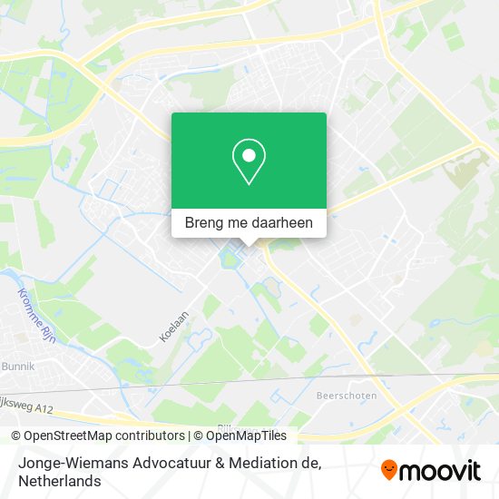 Jonge-Wiemans Advocatuur & Mediation de kaart