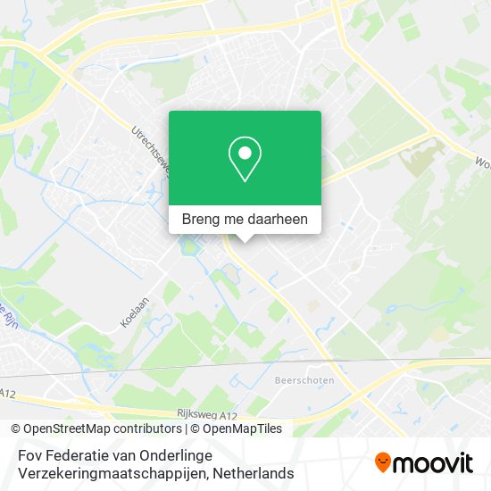 Fov Federatie van Onderlinge Verzekeringmaatschappijen kaart