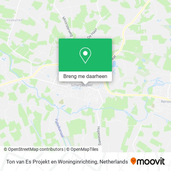 Ton van Es Projekt en Woninginrichting kaart