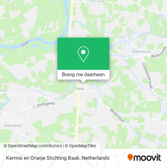 Kermis en Oranje Stichting Baak kaart