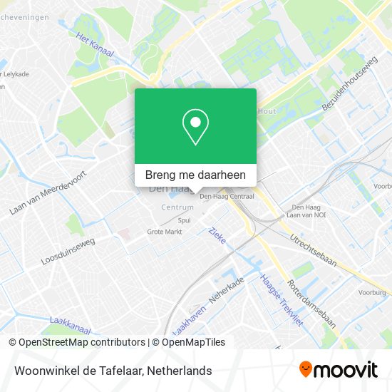 Woonwinkel de Tafelaar kaart