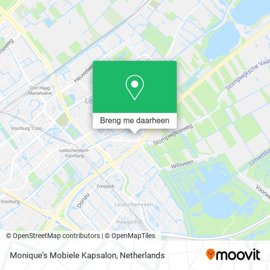 Monique's Mobiele Kapsalon kaart