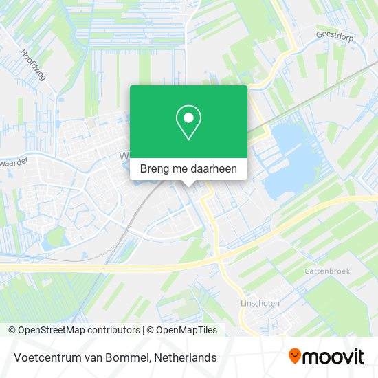 Voetcentrum van Bommel kaart