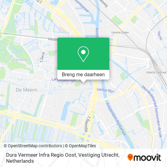 Dura Vermeer Infra Regio Oost, Vestiging Utrecht kaart