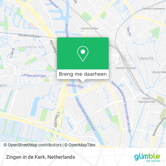 Zingen in de Kerk kaart