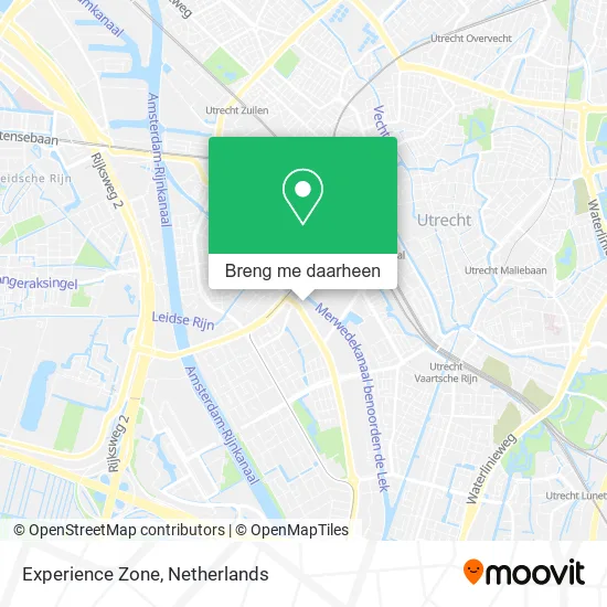 Experience Zone kaart