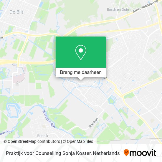 Praktijk voor Counselling Sonja Koster kaart