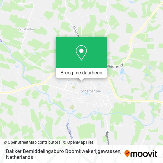 Bakker Bemiddelingsburo Boomkwekerijgewassen kaart