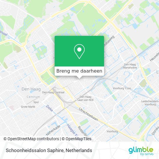 Schoonheidssalon Saphire kaart