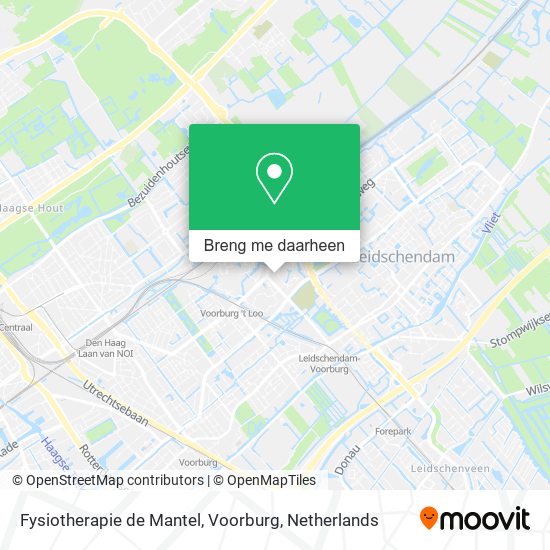 Fysiotherapie de Mantel, Voorburg kaart