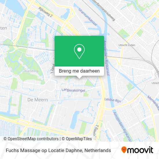 Fuchs Massage op Locatie Daphne kaart