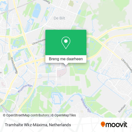 Tramhalte Wkz-Máxima kaart