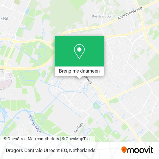 Dragers Centrale Utrecht EO kaart