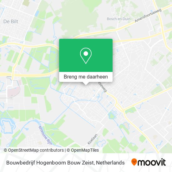 Bouwbedrijf Hogenboom Bouw Zeist kaart