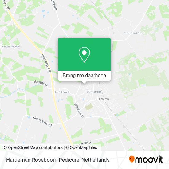 Hardeman-Roseboom Pedicure kaart