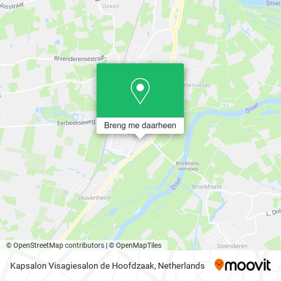 Kapsalon Visagiesalon de Hoofdzaak kaart