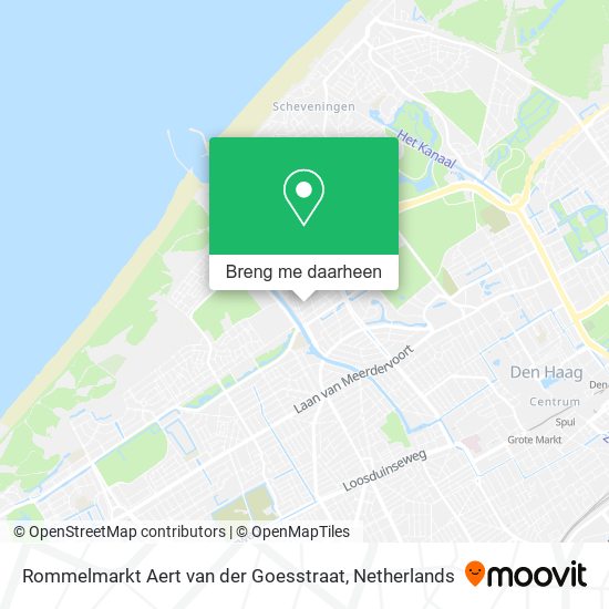 Rommelmarkt Aert van der Goesstraat kaart