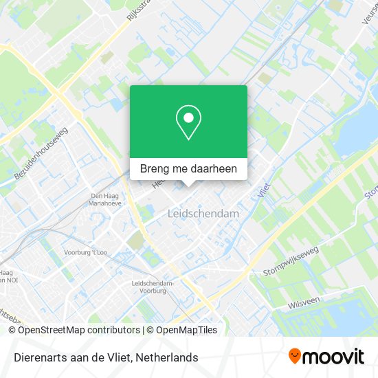 Dierenarts aan de Vliet kaart