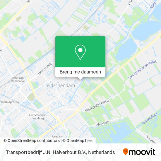 Transportbedrijf J.N. Halverhout B.V. kaart