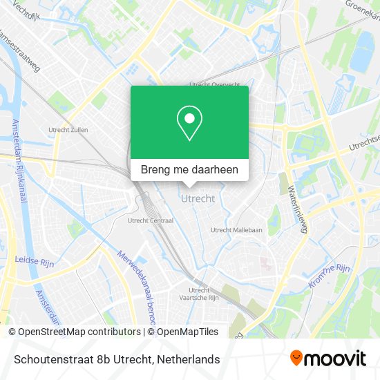 Schoutenstraat 8b Utrecht kaart