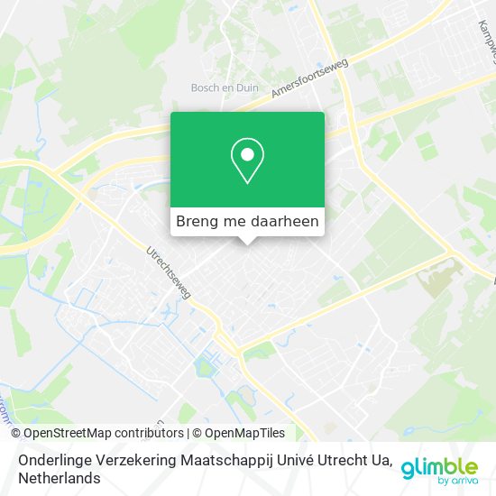 Onderlinge Verzekering Maatschappij Univé Utrecht Ua kaart
