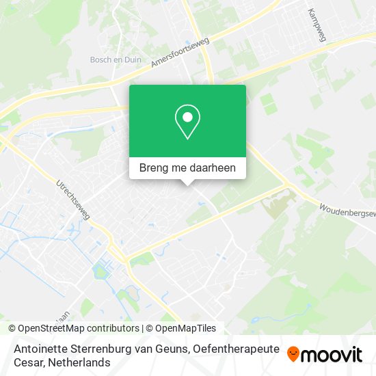 Antoinette Sterrenburg van Geuns, Oefentherapeute Cesar kaart