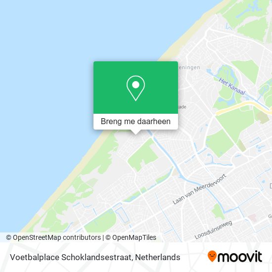 Voetbalplace Schoklandsestraat kaart