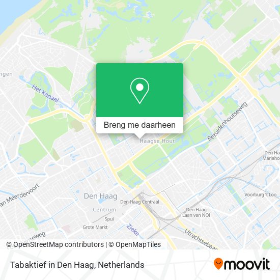 Tabaktief in Den Haag kaart